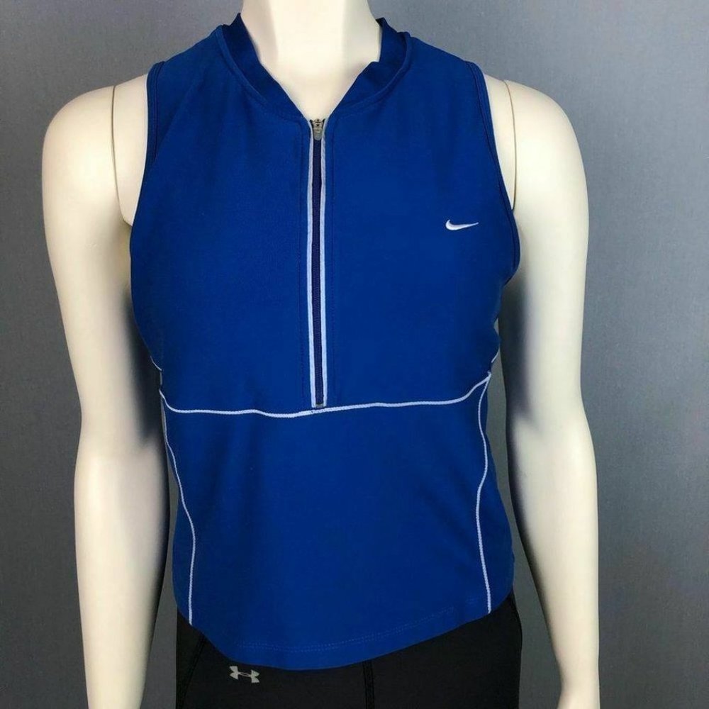 Nike workout racerback tank blue & white